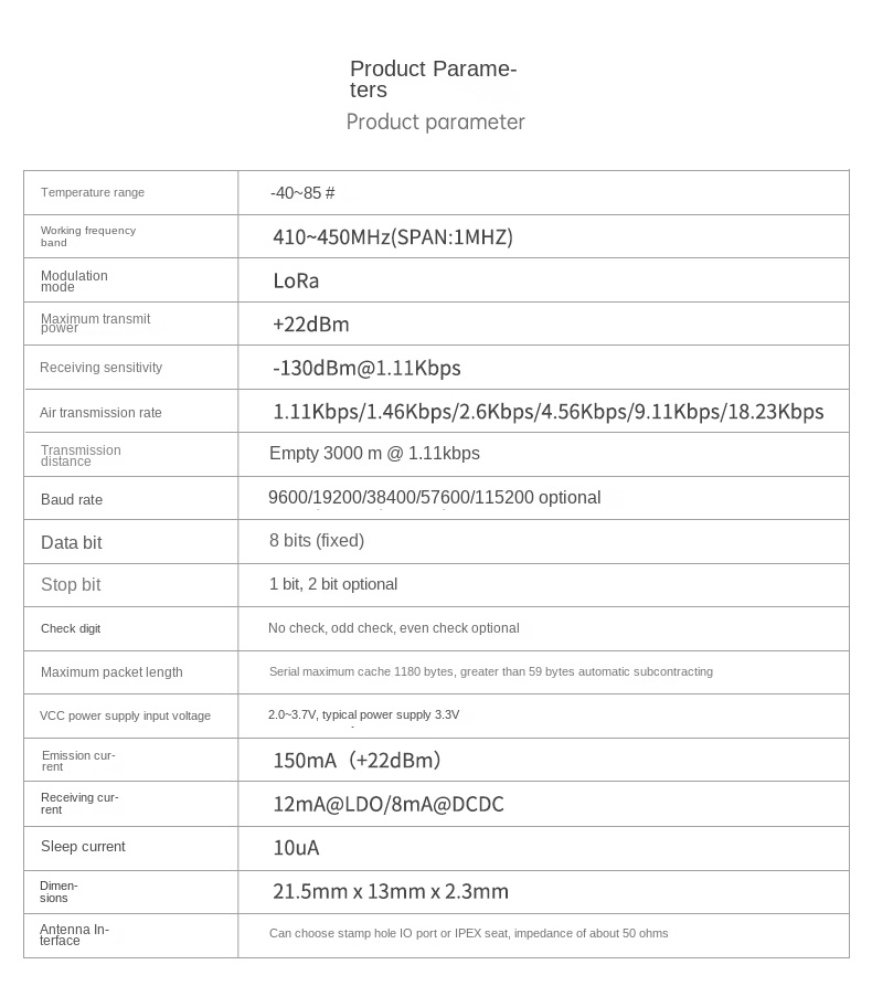 lora sx1278 transceiver module
