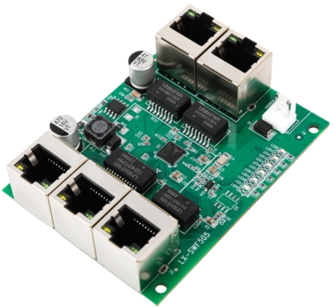 5-port 100M switch module motherboard 5-портор 100-метровой модуль переключателя SMT обработка SMT