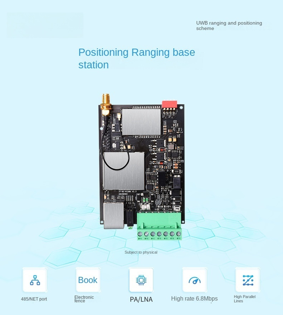 UWB Positioning And Ranging Base Station TOF Algorithm High-precision Mining Machine Mining Car Integrated Electronic Fence Excavation Face Solution