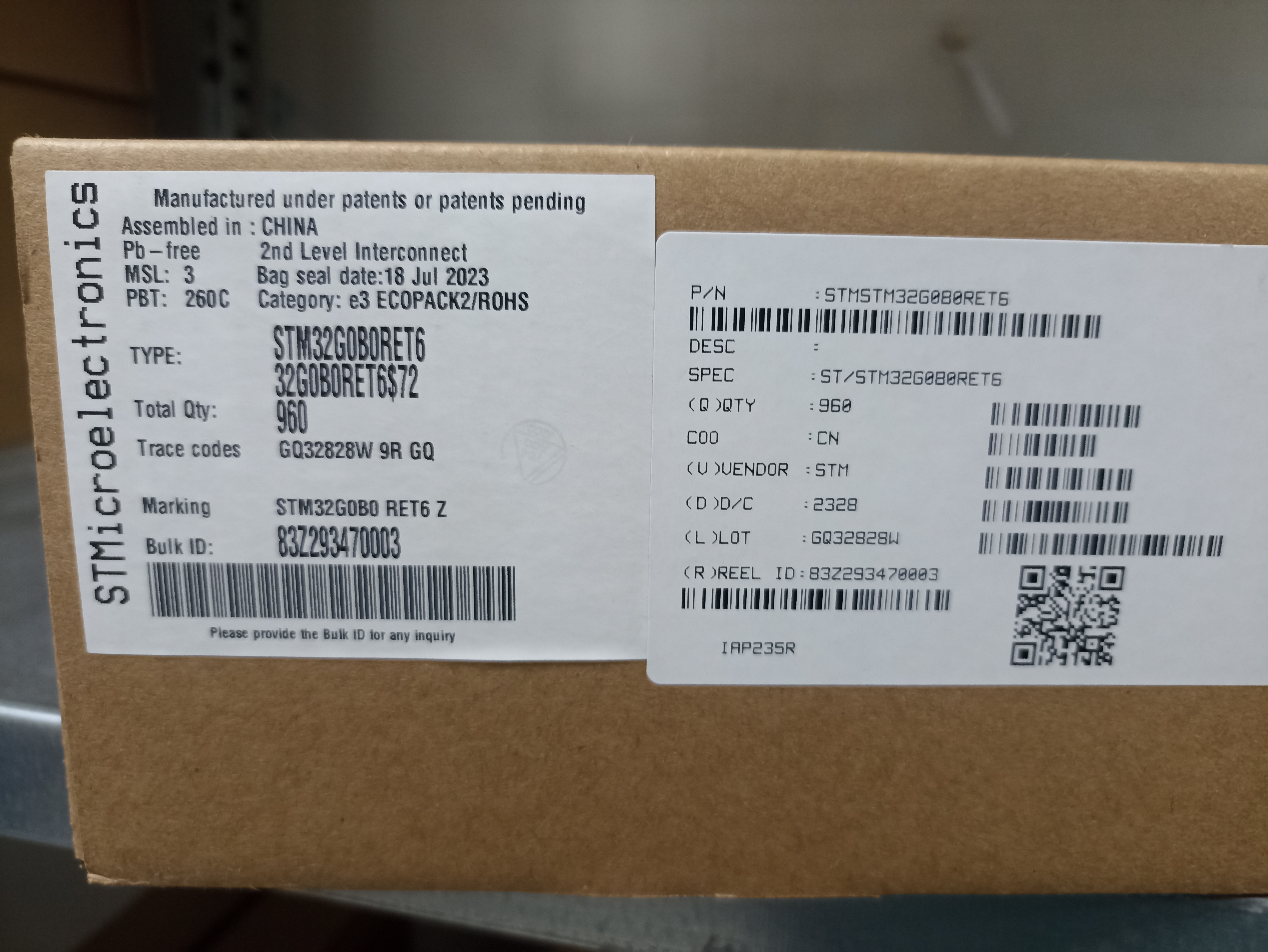 STM32G0B0RET6 ST STM32G0B0RET6TR
