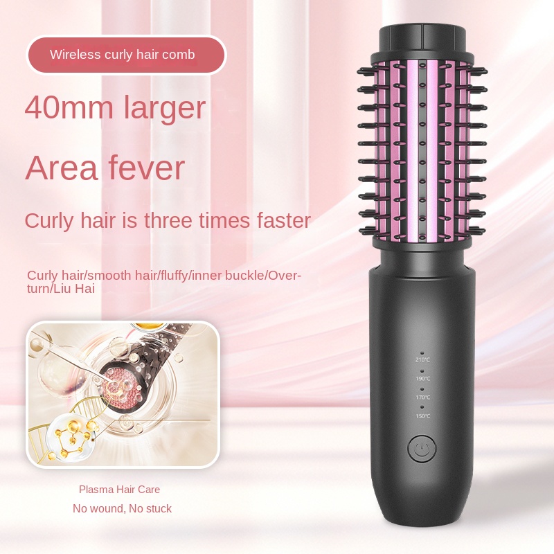 Rechargeable hair straightening comb