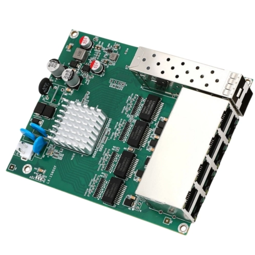 8-port industri gigabit lengkap 2-optik 8-elektrik modul sakelar